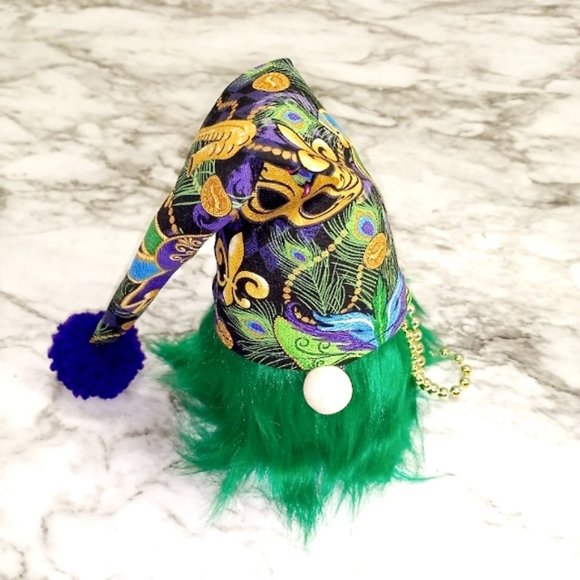 Hand Crafted Other - HAND CRAFTED Gnome Green Mardi Gras Masks Air Freshener Cover Spring Decor